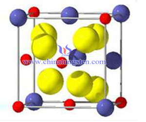 Structure moléculaire spatiale de l'oxyde de tungstène de type pyrochlore